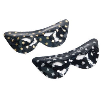 Imagen de Antifaz Chino Negro con Estrellas X 12 T.P.