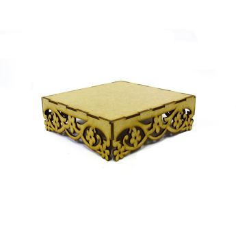 Imagen de Posa Torta Mdf 20 x 20 cm. Natural