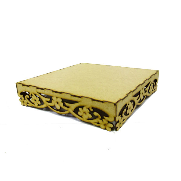Imagen de Posa Torta Mdf 25 x 25 cm. Natural