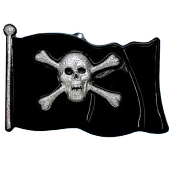 Imagen de Colgante Plástico Bandera Pirata 45 x 32 cm.