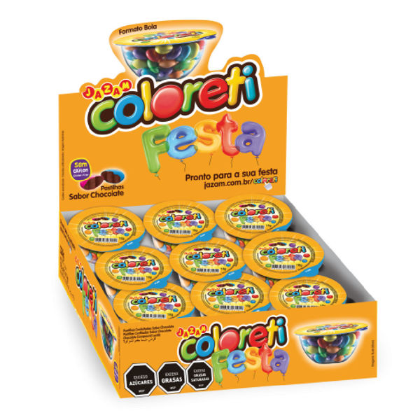 Imagen de Golosina Festa Coloreti Ball Pote 18 grs. x 18