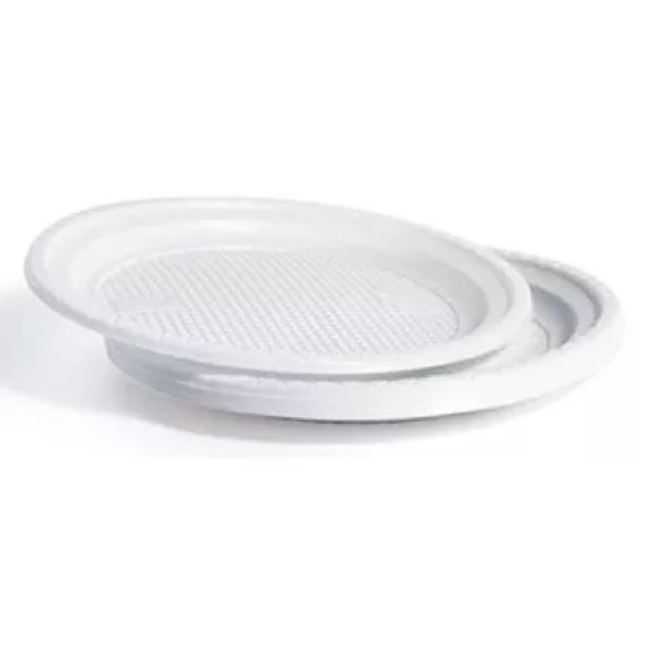 Imagen de Plato Plastico Blanco 21 cm. x 10 Copobras