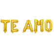 Imagen de Set Globos Metalizados Frase Te Amo