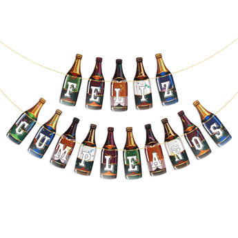 Imagen de Guirnalda Feliz Cumpleaños Botellas