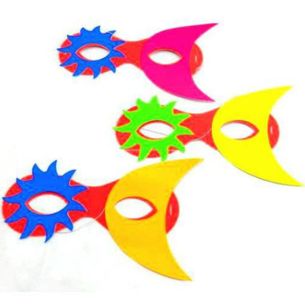 Imagen de Antifaz Sol y Luna Fluo x 12