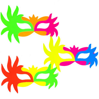 Imagen de Antifaz Fluo Tricolor x 12