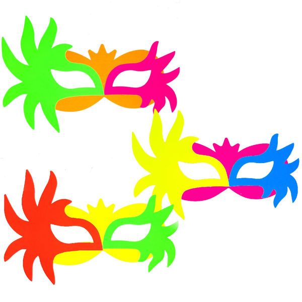 Imagen de Antifaz Fluo Tricolor x 12
