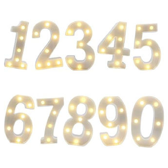 Imagen de Adorno Número 21 cm. con Luces Led