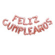 Imagen de Set Globos Metalizados Frase Feliz Cumpleaños