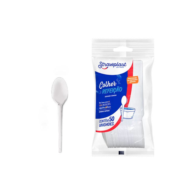 Imagen de Cuchara Blanca Strawplast x 50