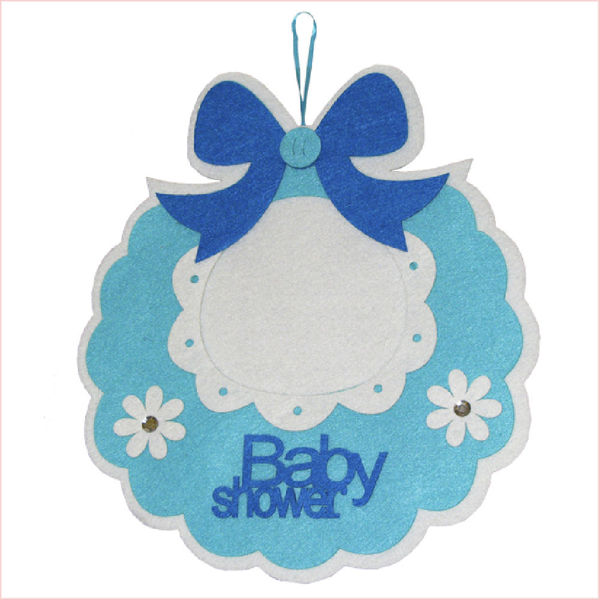 Imagen de Colgante Babero Baby Shower Fieltro 32 x 37 cm.