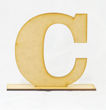 Imagen de Letra Mdf 20 cm. x  3 mm. con Base