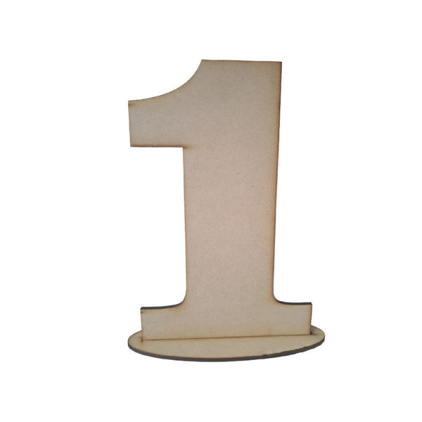 Imagen de Número Mdf 20 cm. x 3 mm. con Base