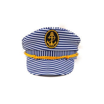 Imagen de Gorro Marinero Tela Rayado con Visera