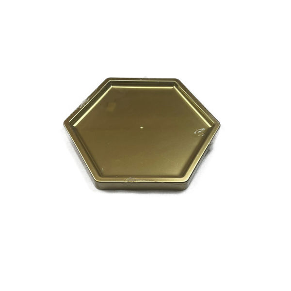 Imagen de Bandeja Plastica Hexagonal Hive Metalizada 25 cm.