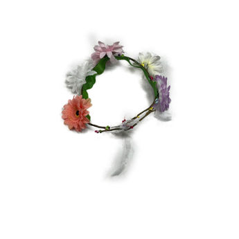 Imagen de Corona Flores 5 Margaritas con Cintas