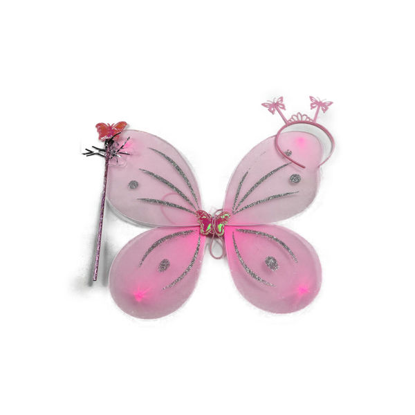 Imagen de Accesorios Mariposa Color con Brillantina 3 Piezas