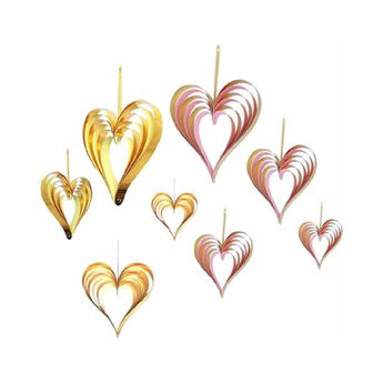 Imagen de Colgante Corazon Calado Metalizado x 4