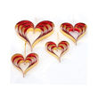 Imagen de Colgante Corazon Calado Metalizado x 4