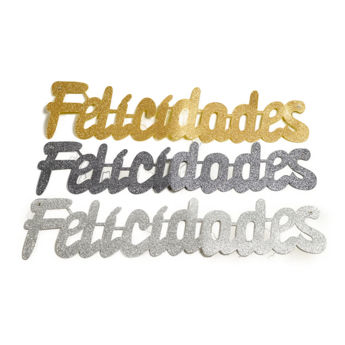 Imagen de Cartel Felicidades Goma Eva con Brillantina