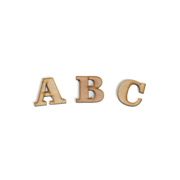 Imagen de Letra Mdf  3 cm. x  3 mm.
