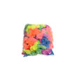 Imagen de Collar Tela Fluo Flor Multicolor  x 12
