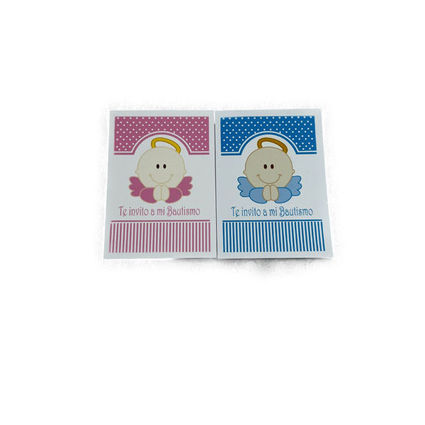 Imagen de Invitación Simple Brillante x 10 Bautismo