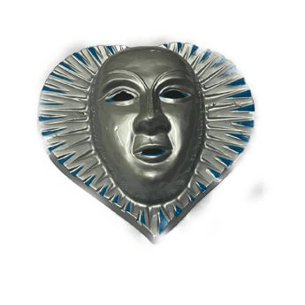 Imagen de Careta Corazon Plateada