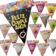 Imagen de Guirnalda Banderines Triangulos Metalizados Feliz Cumpleaños