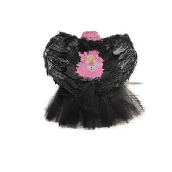 Imagen de Accesorios Angel Negro Infantil 2 Piezas Alas Plumas