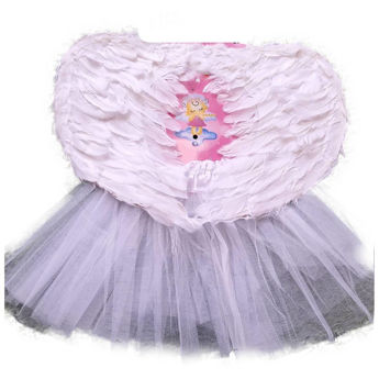 Imagen de Accesorios Angel Blanco Infantil 2 Piezas Alas Plumas