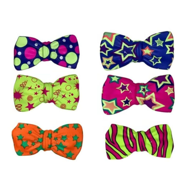 Imagen de Moña Plástico Fluo Estampado x 12