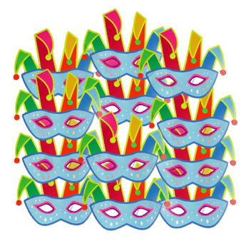 Imagen de Antifaz Arlequin Impreso x 12