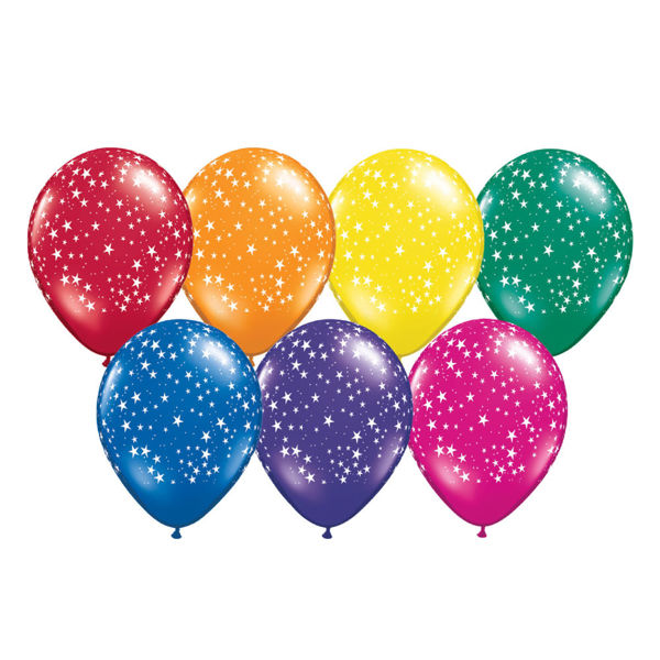 Imagen de Globos Impreso Estrellas x 10