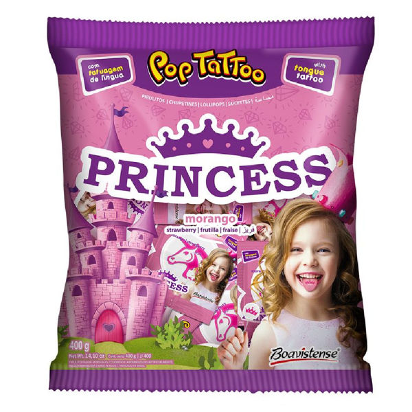 Imagen de Golosina Paleta Tatoo Princesa x 50 Forestal 400 g.