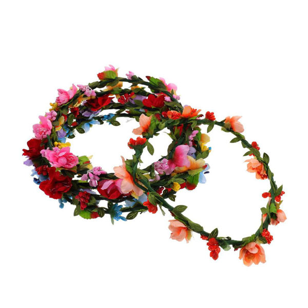Imagen de Corona Rosas Tela Color x 12