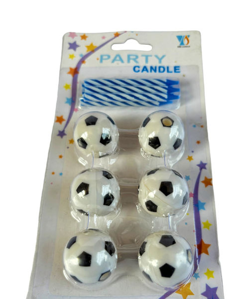 Imagen de Velas Bicolor Porta Vela Pelota x 6