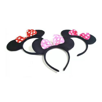 Imagen de Tiara Minnie Tela Moña Lunares x 12