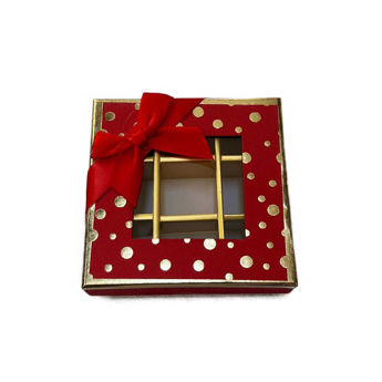 Imagen de Caja Regalo 12 x 12 x  4 cm.  9 Divisiones con Visor