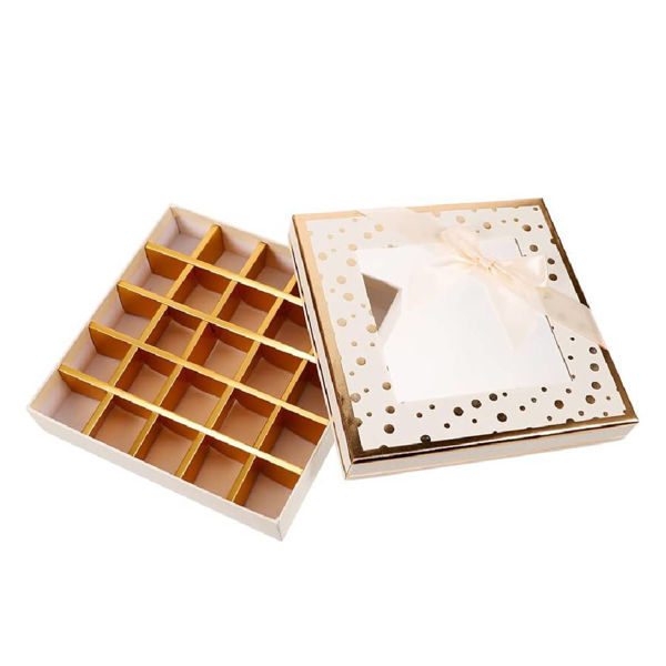 Imagen de Caja Regalo 20 x 20 x  4 cm. 25 Divisiones con Visor