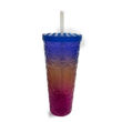Imagen de Vaso Acrílico Diamante 23 cm. con Tapa y Pajilla