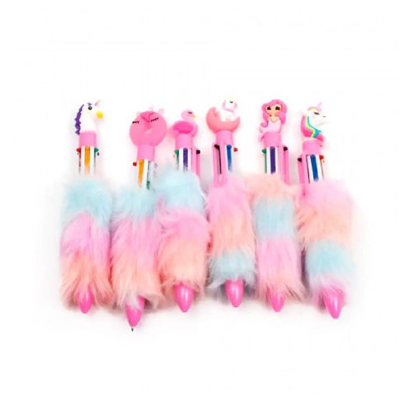 Imagen de Sorpresa Lapicera 6 Colores Forro Peluche