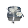 Imagen de Souvenir Cajita Metal  6 x 6 x 4 cm. con Flores Goma Eva