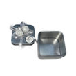 Imagen de Souvenir Cajita Metal  6 x 6 x 4 cm. con Flores Goma Eva