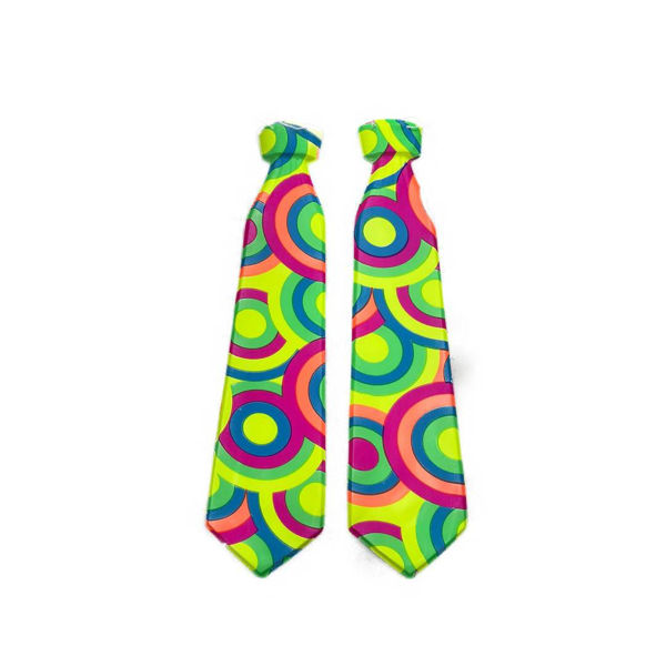 Imagen de Corbata Plástica Fluo Impresa 42 cm. x 12