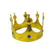 Imagen de Corona Rey Plástico Metalizada con Piedras