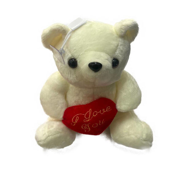 Imagen de Peluche Oso Sentado 17 cm. con Corazón I Love You