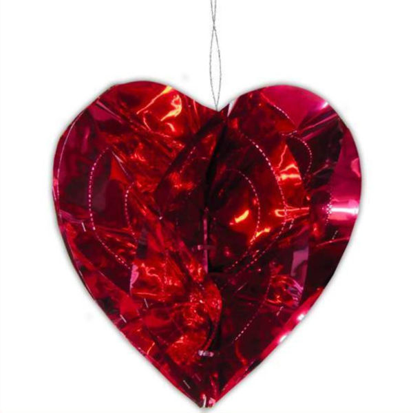 Imagen de Colgante Guirnalda Corazón 30 cm. Metalizada