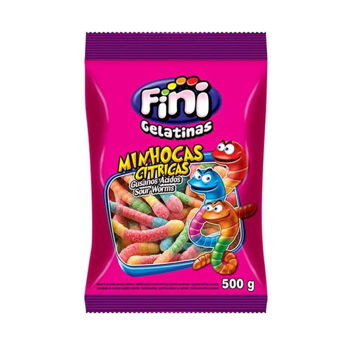 Imagen de Golosina Gelatina Fini Gusano Ácido 500 grs.