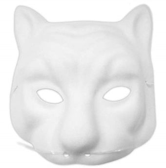 Imagen de Antifaz Gato Blanco Flock